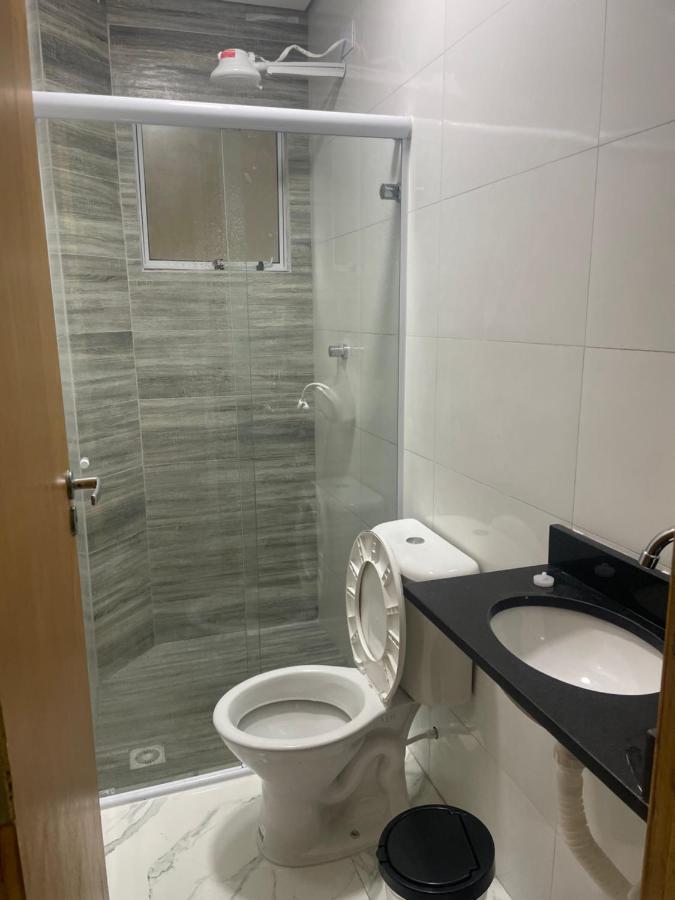 הוילה Casa Novinha - Praia Grande - Mirim - 3 Quadras Da Praia Wi-Fi מראה חיצוני תמונה